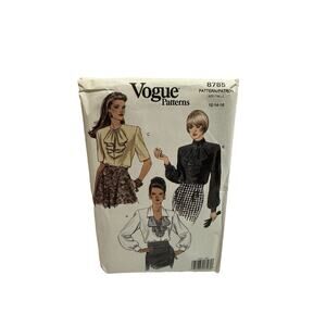 Vogue 8785 Misses Loose Fitting Blouse Shoulder Pads Sewing Pattern Size 12-16
